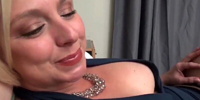 Blonde MILF makes nice facial expressions while taking hard cock