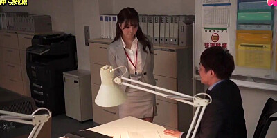 Adorable Asian secretary is licked and fucked by a co-worker