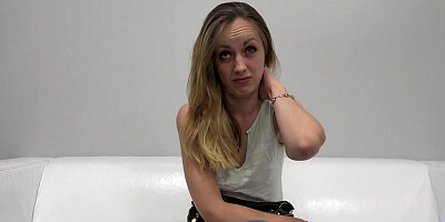 Slim, Czech babe, Jarmila is expecting a good fuck during her first porn video casting