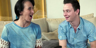 MOMMY'S BOY - Mature Maid Rides 18yo Guy's Cock After She Kept Teasing Him While Cleaning Around