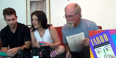 Dad Draws the Winning Card and he must Fuck his Big Boobs Stepdaughter