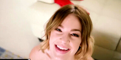 Evelin Stone gets her juicy cunt nailed with boyfriend's juicy puss