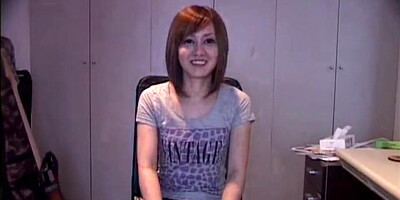 Asian cutie lets stepbrother play with her nice titties and gives BJ