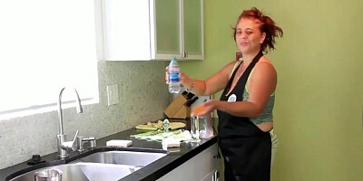 Tanya is rubbing her puss in front of the camera