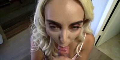 Busty Stepmom Catches her Stepson Jerking off