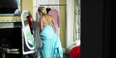 Tailor measures the cunt of this hot blondie