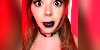 Adorable chick is giving amazing jerk off instructions via her webcam