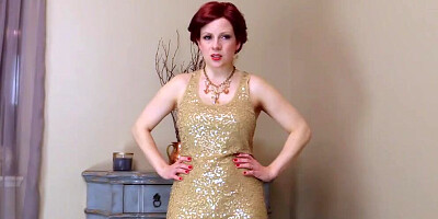 Redhead cougar Lady Fyre spreads wide open and gets some hard cock