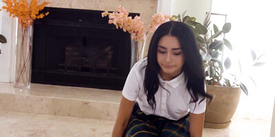 ADULT TIME - Catholic Schoolgirl Delilah Day Is ALMOST CAUGHT Fucking Her BFF's Older Stepbrother!