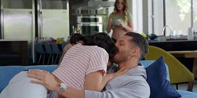 Busty brunette loves riding the cock of her inked boyfriend like a cowgirl