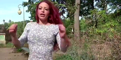 Redhead MILF is picked off the street for a porn casting