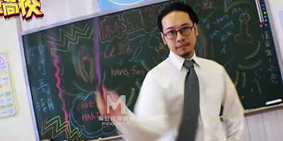 ModelMedia Asia-MDHS-0004-Model Super Sexual Lesson School-Sex Battle-Yue Ke Lan-Best Original Asia