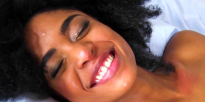Skinny black super model gets naked and fucked by her boyfriend