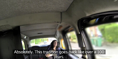 FakeTaxi Huge tits and a big hairy pussy