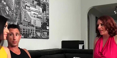 Stepmom and Teen Suck and Ride Cock