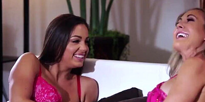 Well-shaped babes are having steamy girl on girl action