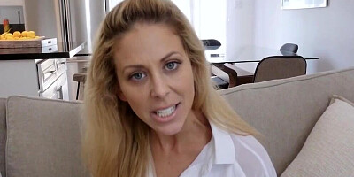 Cherie DeVille sucks a dick and rides it in POV-style video