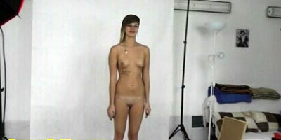 Extreme hottie gets grease rubdown at the audition