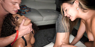 Some lovely girls are fucked by rough brutes in this wild foursome