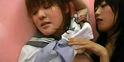 JAV Lesbo molester in elevator
