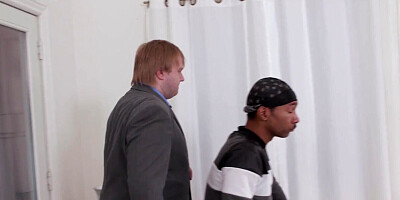 White MILF Lilly James is gangbanged by a bunch of black studs