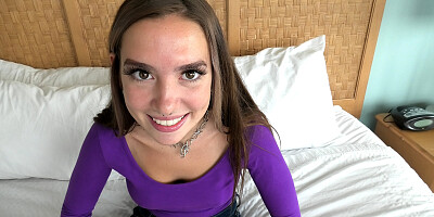 Cute teen doll has her pussy inspected and fingered POV style