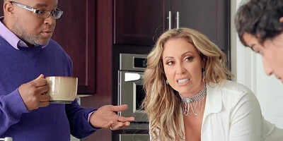 Skinny but well-endowed lad fucks curvy MILF Eva Notty