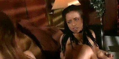 Astonishing brunette girl and horny man in passionate sex video