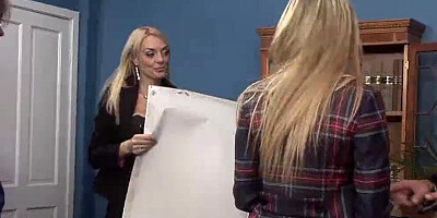 Slutty babes are eager to be nailed by mutiple dongs