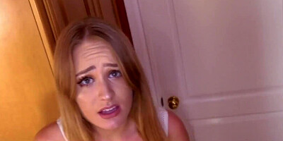 Blonde cutie Daisy Stone gets a big cock in POV-style video