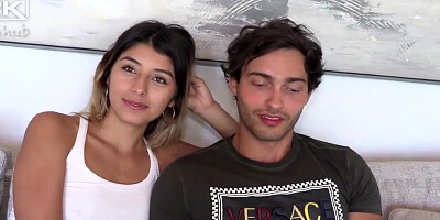 Young couple is about to get filmed while having sex for the first time