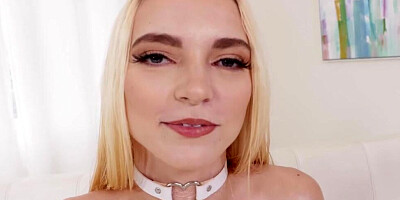 After sucking off two big cocks, the blonde was ready for a DP threesome