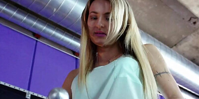 Lesbian milf with gloves in a threesome with two young women