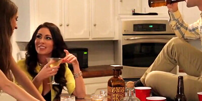 MILF, teen chick and lucky man are having FFM threesome