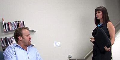 Busty Carrie Ann Gets A Big Cum Load Shot On Her Chin