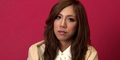 Dazzling Japanese lady reveals her moist snatch before having sex