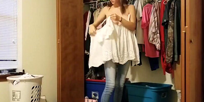 OMG I Finally get to see my Step Sister’s Perfect Tits! Real Spycam!