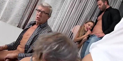 Swinger StepFamily Cums by the Club