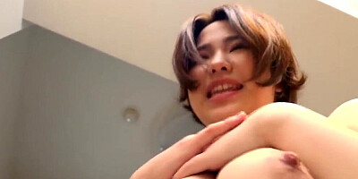 Cute Japanese babe is playing with her boyfriend's hard piston