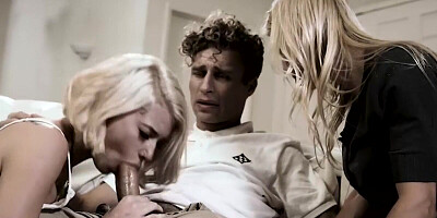 Michael Vegas is fucking MILF Alexis Fawx and her stepdaughter Arya Fae