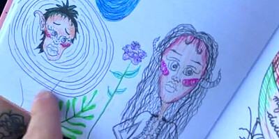 Alluring blonde teen babe flashes her body and rides on a huge cock