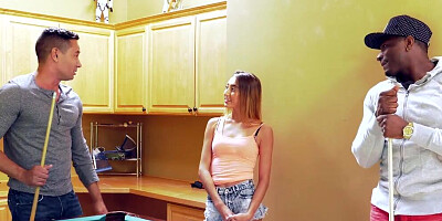 Cuckold watches as big black stallion destroys his lovely girlfriend