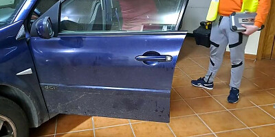 Big ass wife cuckolding with private mechanic