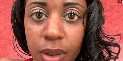 Black girl Gigi Kitty is tit-fucked and shagged by white guy