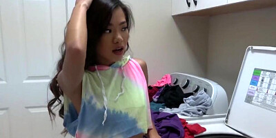 Skinny Asian Teen Trains Step Daddy for Money & Sex - Vina Sky