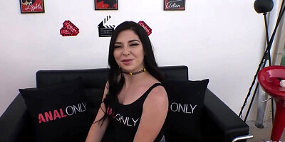 Bearded man eats Keira Croft's ass and fucks her in the bum