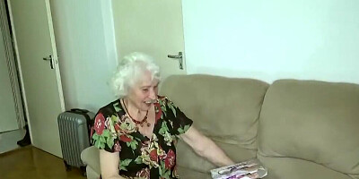 Kinky granny is being fucked by her grandson's horny friend