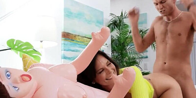 Reality Kings - Banging Hot Syren De Mer Seduces Her Stepson To Swap His Sex Doll With Her Pussy