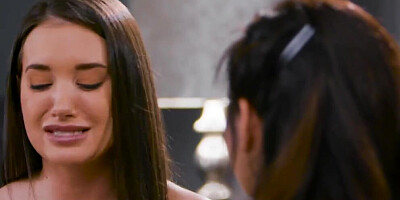 Gia is eating out her sister-in-law's pussy