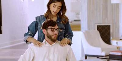 Harmony Wonder is poked in tight ass with Logan Long's big cock